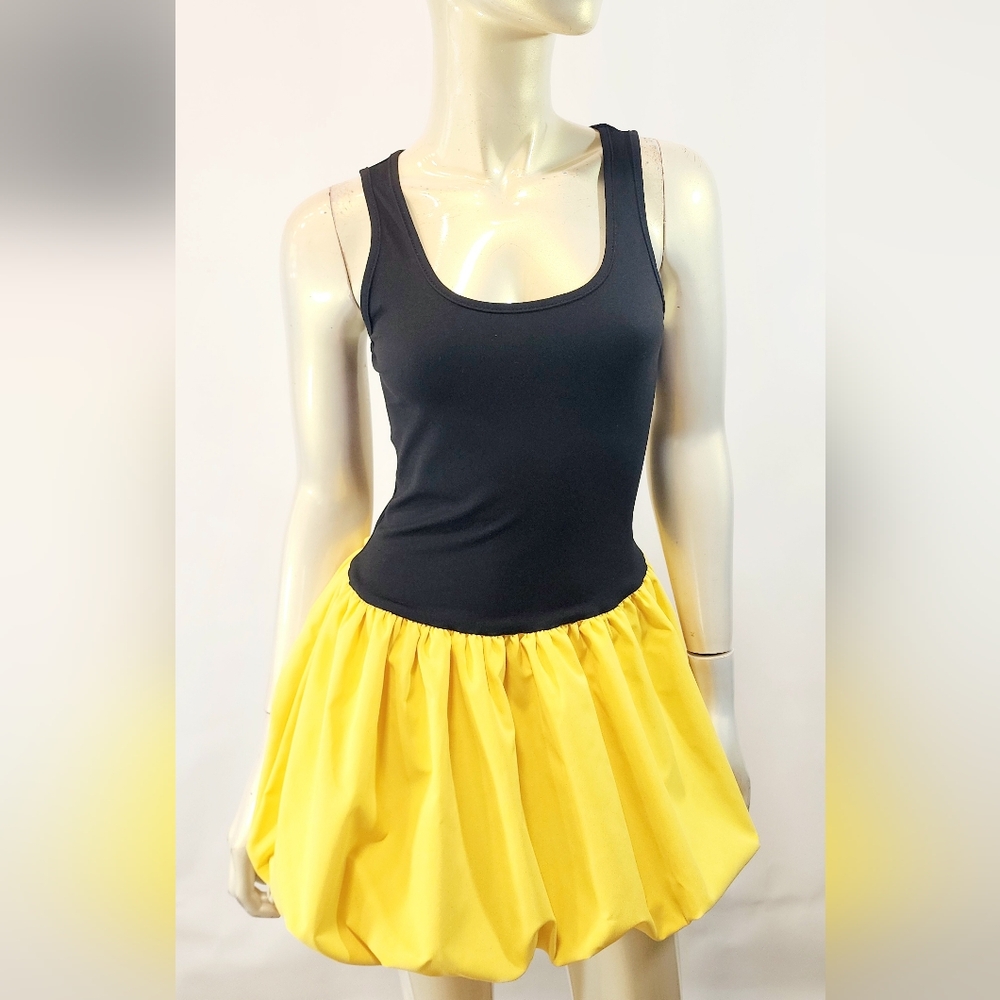 Black Sleeveless Bubble Dress